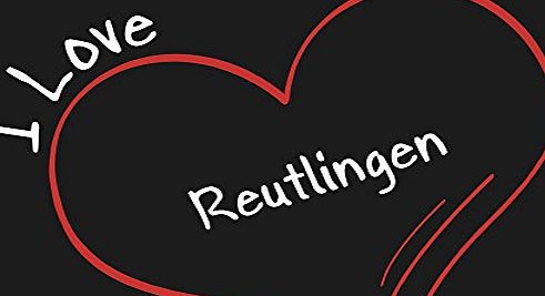 Multifanshop Mouse Mat Modern I Love Reutlingen Black