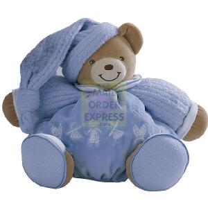 Kaloo Large Soft Blue Velour Chubby Bear