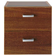 Munich pack 2 Drawers, Walnut effect