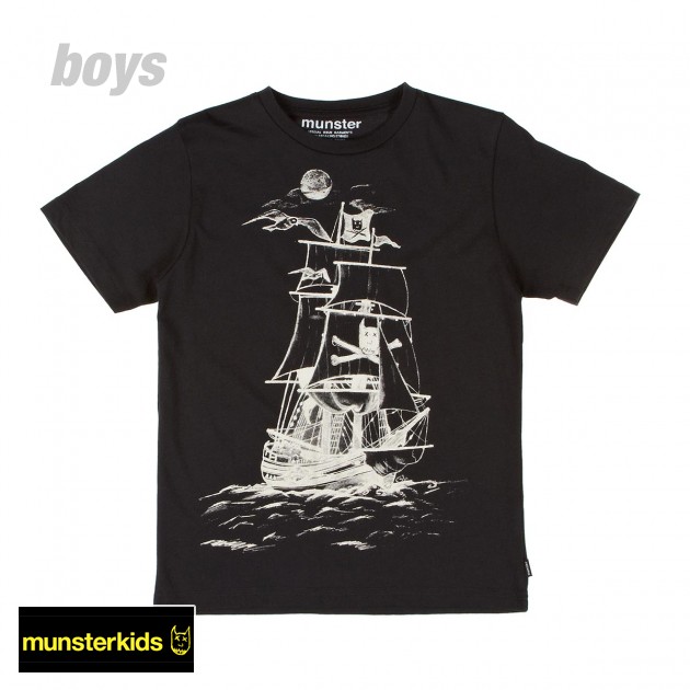 Boys Munster Black Mikey T-Shirt - Dusty Blue