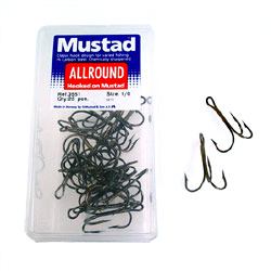 Mustad 3551 Bronzed Trebles - Size 6