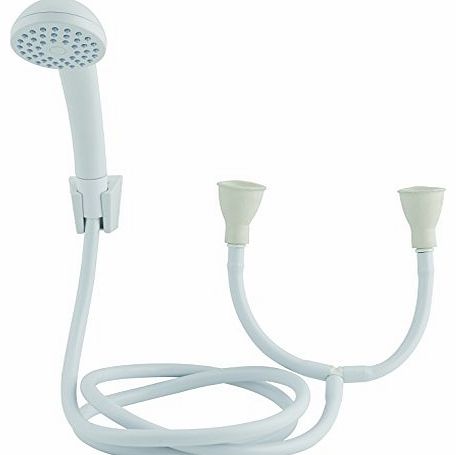 MX Group MX Bath/Basin Push On Tap Shower Kit - Shower Head, 125cm Hose & Bracket RAO