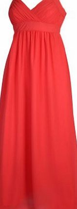 MY EVENING DRESS Maxi Evening Dresses Halterneck Formal Gown Halter Neck Empire Dress Ladies Womens Light Blue 20