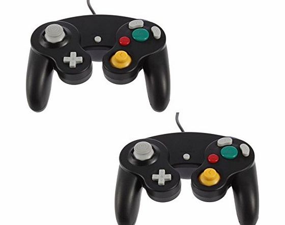 my_workshop2001 2x Black Controller For Nintendo GameCube Wii Classic Joypad Gamepad Joystick