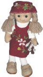 Rag Doll Blonde Braids, Red Woolen Dress - MyDoll