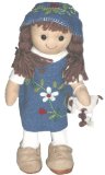 Rag Doll Brown Braids, Blue Woolen Dress - MyDoll