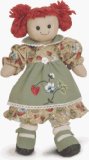 Rag Doll Red Hair, Green Strawberry Dress - MyDoll