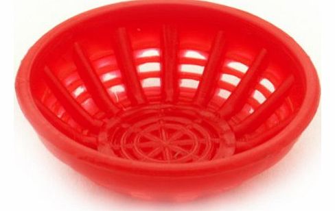 MyTinyWorld 3 x MyTinyWorld Small Dark Red Dolls House Miniature Plastic Bowls