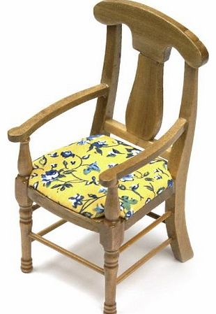 MyTinyWorld Dolls House Miniature Floral Seated Kitchen Chair