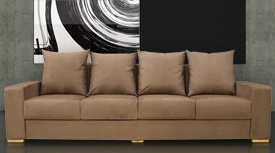 Tor Four Seat Sofa - Suede Chocolate