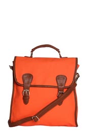 Slouch Contrast Buckle Detail Satchel