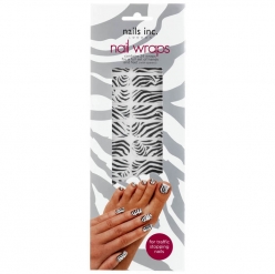Nails Inc . NAIL WRAPS - ZEBRA (32 WRAPS)