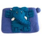 Namaste UK Felt Elephant Purse - Blue