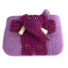 Namaste UK Felt Elephant Purse - Lilac