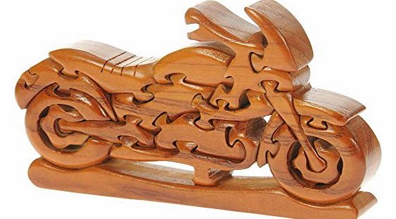 Namesakes Classic Motorbike 3-D Wooden Puzzle : Fun Brain Teaser : Handcrafted Wood : Top Novelty Christmas Gift Idea! Great Xmas Present For Biker Men, Women Bikers 