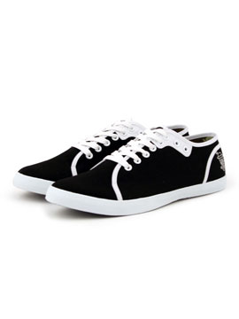 Black Ed Balls Canvas Shoes