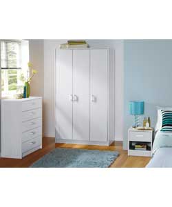 Napoli 3 Piece 3 Door Wardrobe Package - White