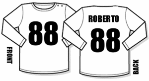 Personalised Baby T-shirt in the style of a
