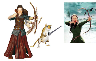 Prince Caspian 10cm figure - Susan and Reepicheep