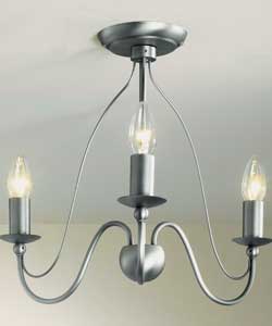 Natasha 3 Light Pewter Effect Candelabra