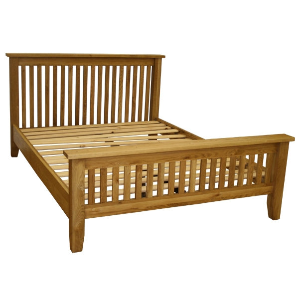 natasha Solid Oak Single Bed High End