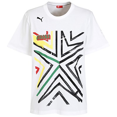 Puma 10-11 Ghana Puma Graphic Tee (White)