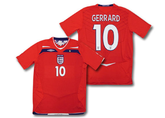 Umbro 08-09 England away (Gerrard 10)