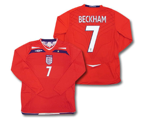 Umbro 08-09 England L/S away (Beckham 7)