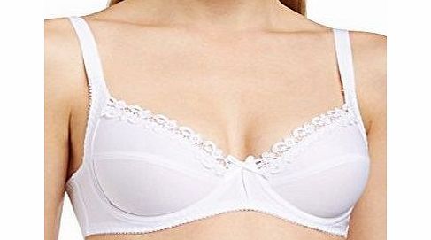 Naturana Womens Underwired Full Cup Everyday Bra 7243, White, 34B