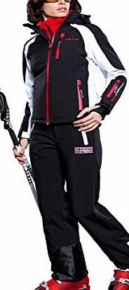 Nebulus Womens Platinum Rockshell Ski/Snowboard Outdoor Jacket - Black, Large