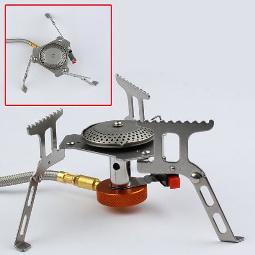 Portable Folding Camping Outdoor Split Gas Stove Head BBQ Roast Stove