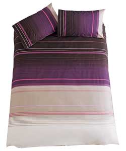 Nemo Stripe Plum Duvet Cover Set - Double