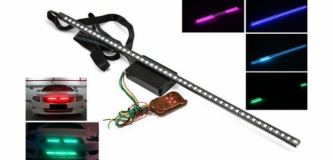 Neverland-motor Neverland 7 Colors Waterproof 48 LED RGB Flash Car Strobe Knight Rider Light Strip Kit