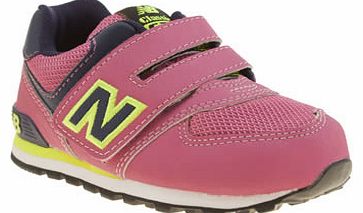 kids new balance pink 574 velcro girls toddler