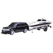 New Bright Remote Control Range Rover With Boat