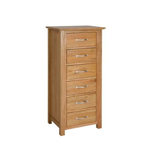 New Dorset Oak 6 Drawer Tall Chest