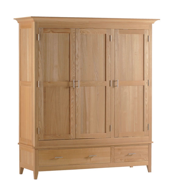 - Ash Triple Wardrobe with Drawers