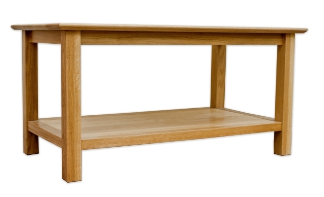 Oak Coffee Table with Shelf