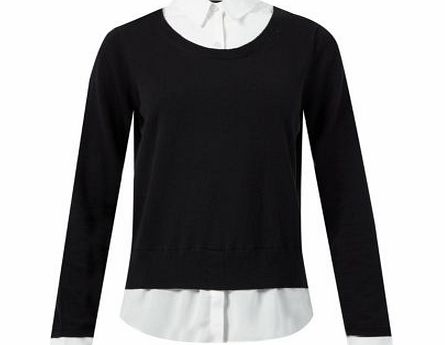 New Look Black 2 in 1 Jumper Blouse 3177674