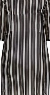 New Look Black Chiffon Vertical Stripe Midi Blouse 3402351