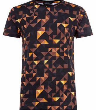 Black Geo Print T-Shirt 3215732