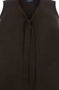 New Look Plus Size Black Pussybow Sleeveless Blouse 3482659
