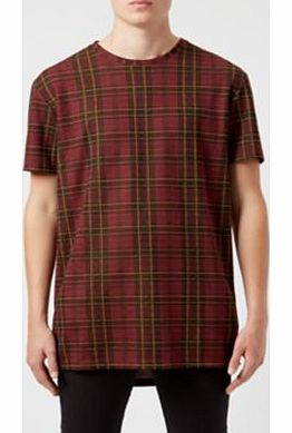 Red Check Longline T-Shirt 3310174