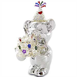 NEWBRIDGE Silver Plated Happy Birthday Bear