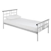 Newbury Single Bed, Silver effect