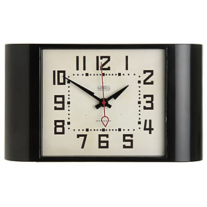 Metro Wall Clock, Black