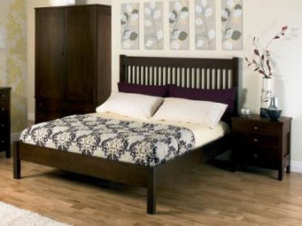 newhaven Dark Oak Slatted Bedstead - 135cm