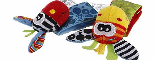 nice nice Baby Infant Rattle Cartoon Plush Toys Garden Bug Baby Wrist Rattle