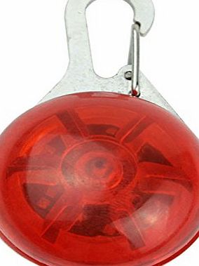 niceEshop (TM) LED Flashing Dog Collar Safety Light Pet Pendant Light,Red