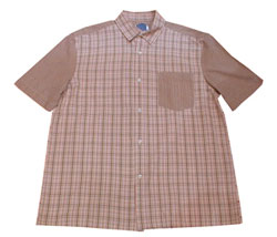 Nicole Farhi Short-sleevd triple check shirt